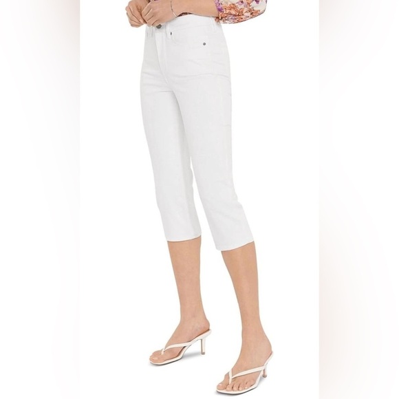 NYDJ Pants - NYDJ Thigh Shaper Crop Jeans in Optic White